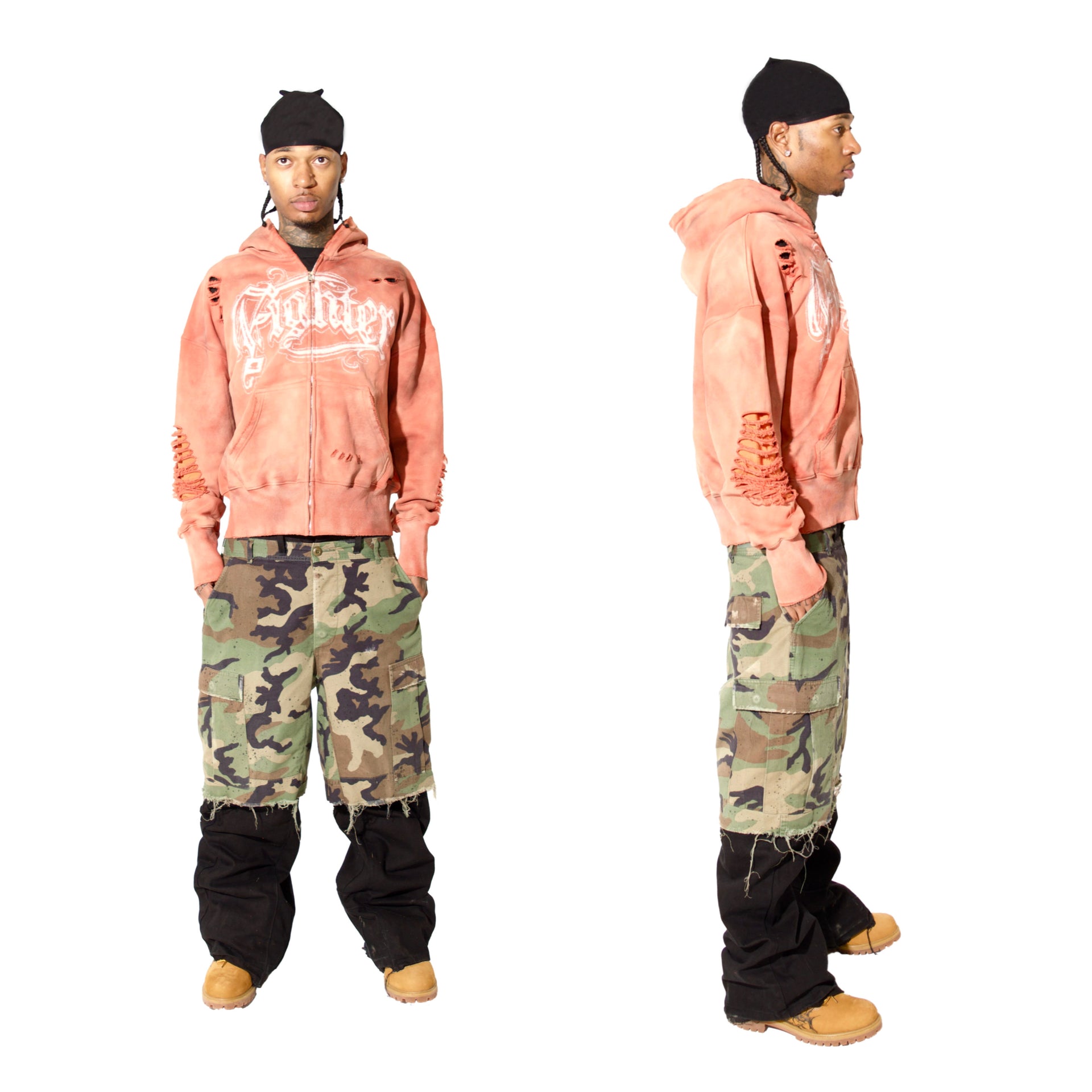 YIELD DESTROYED ZIP UP