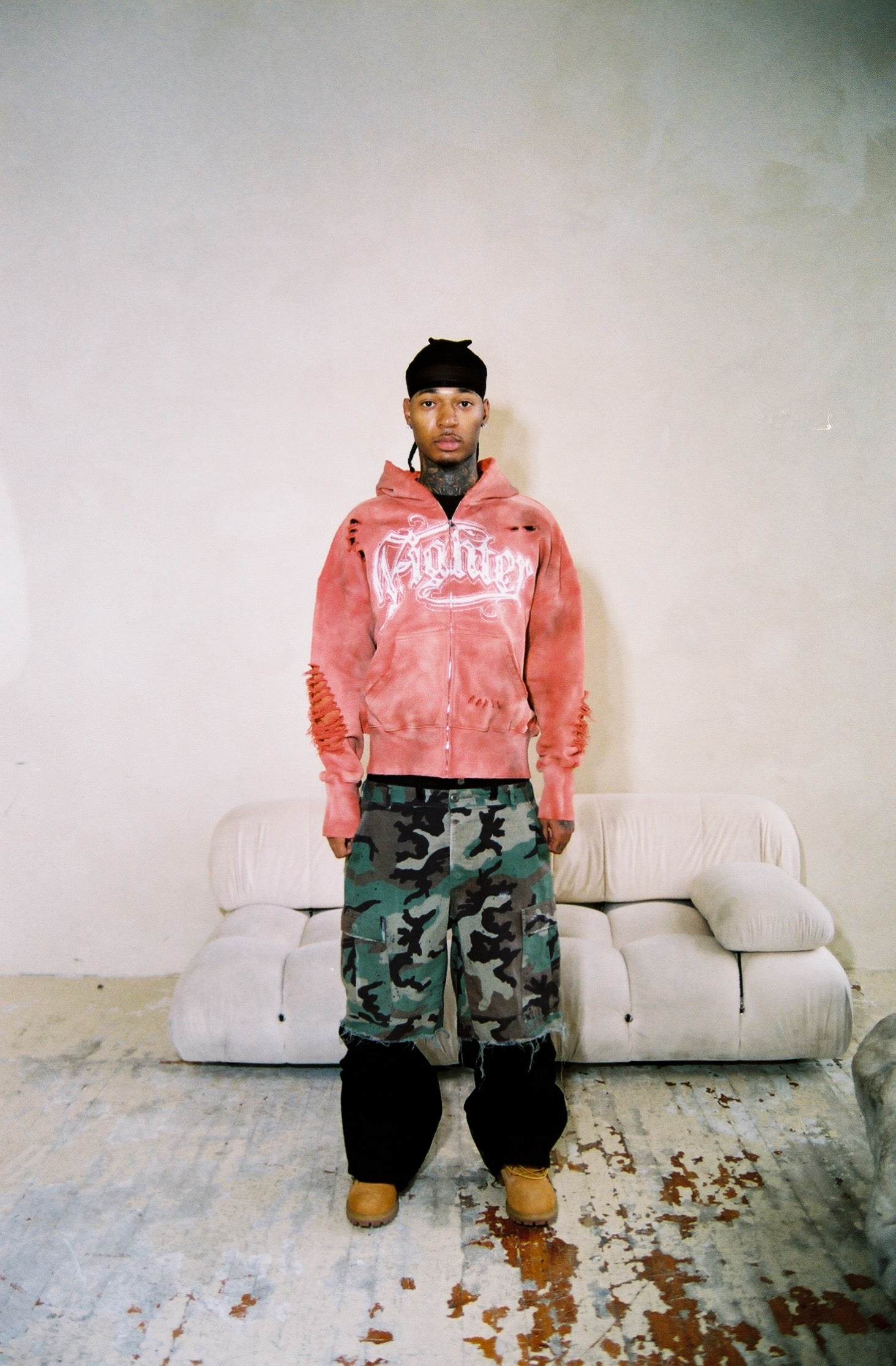 YIELD DESTROYED ZIP UP